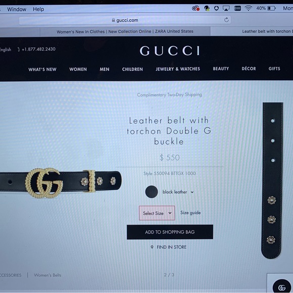 Gucci Leather Belt With Torchon Double G Buckle